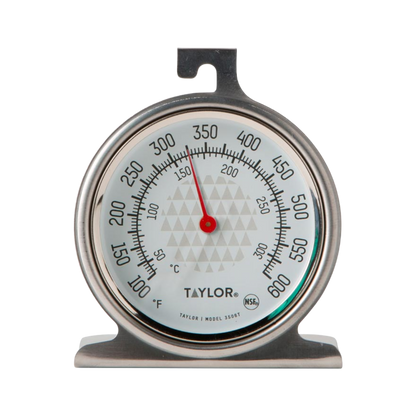 Taylor 3506FS 2-1/2" Dial Stainless Steel Oven Thermometer, 100°F to 600°F
