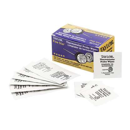 Taylor 9999N HACCP 70% Isopropyl Alcohol Probe Sanitizing Wipes - 100/Box