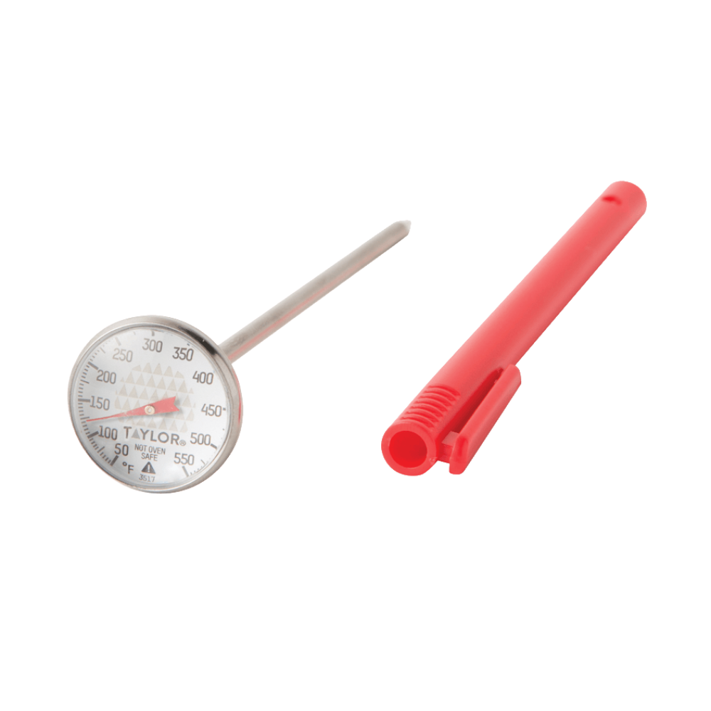 Taylor 5988N 1" Instant-Read Dial Pocket Thermometer with 5" Stem, 50°F to 550°F