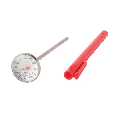 Taylor 5988N 1" Instant-Read Dial Pocket Thermometer with 5" Stem, 50°F to 550°F