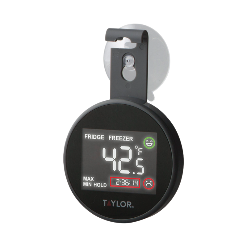 Taylor 1445 Digital Refrigerator & Freezer Thermometer with Safety Alerts, -40°F to 176°F