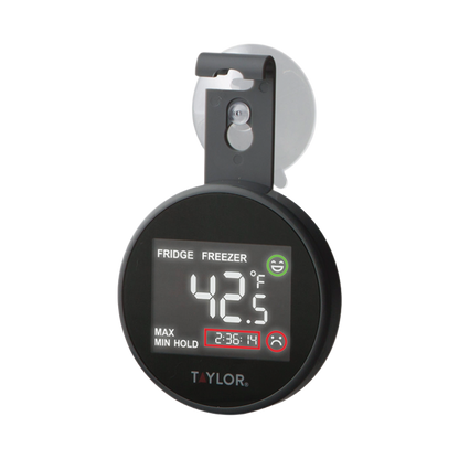 Taylor 1445 Digital Refrigerator & Freezer Thermometer with Safety Alerts, -40°F to 176°F