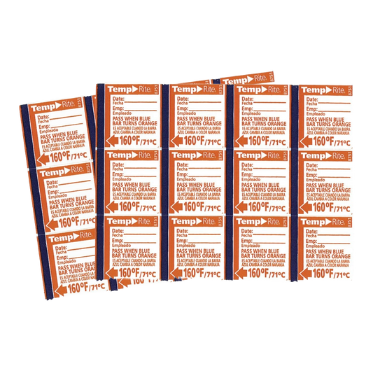 Taylor 8751 TempRite 160°F Adhesive Dishwasher Temperature Labels - 24/Pack