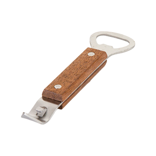 American Metalcraft BBC39 4-1/2" Deluxe Bottle & Can Opener with Hardwood Handle