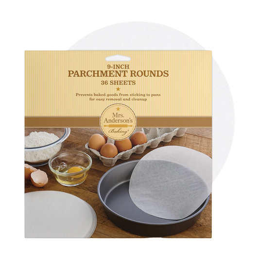Mrs. Anderson's Baking Silicone-Coated Parchment Paper Cake Rounds, 9" (36-Pack)