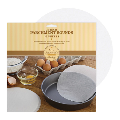 Mrs. Anderson's Baking Silicone-Coated Parchment Paper Cake Rounds, 10" (36-Pack)