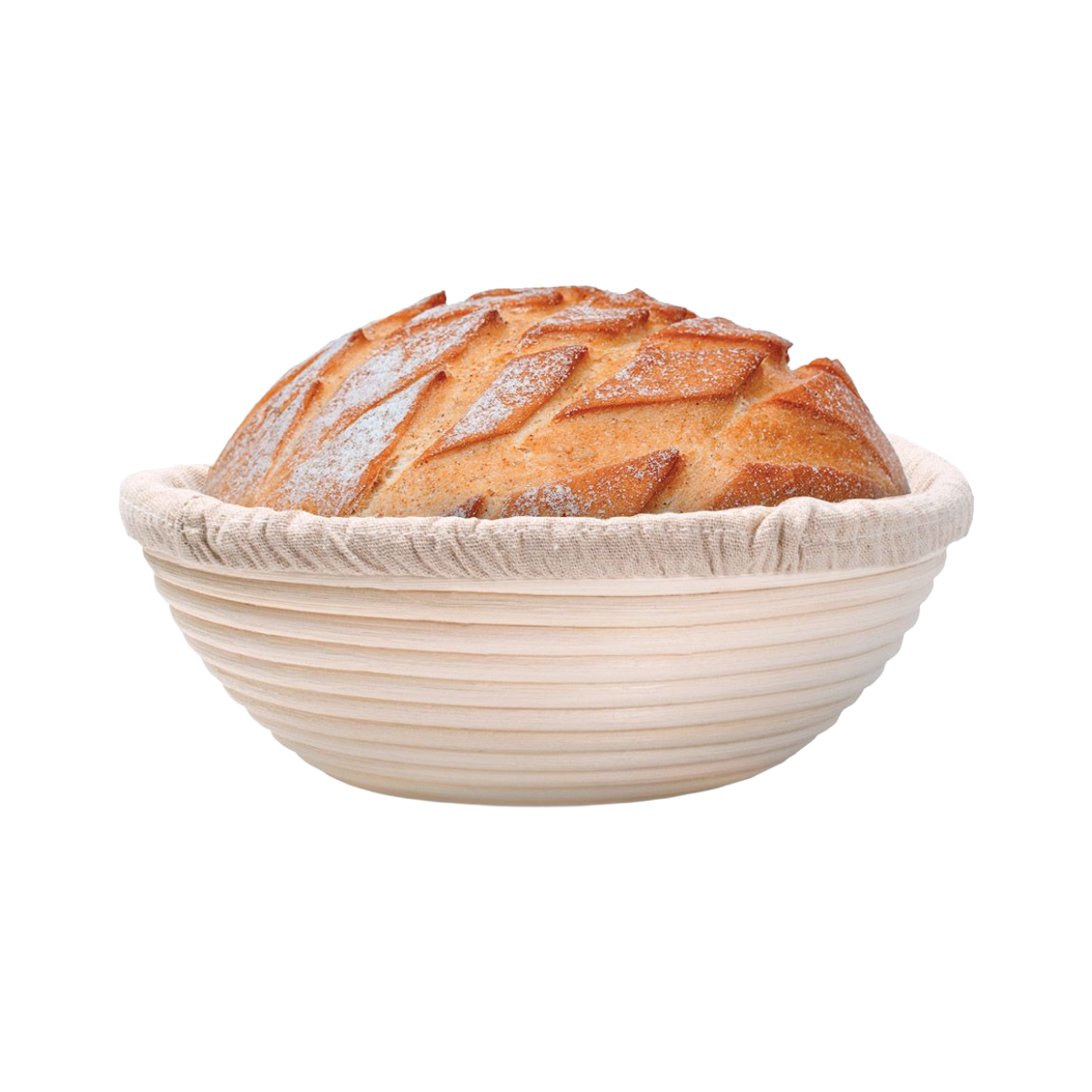 Mrs. Anderson's Baking Rattan Round Bread Proofing Basket with Liner, 9"