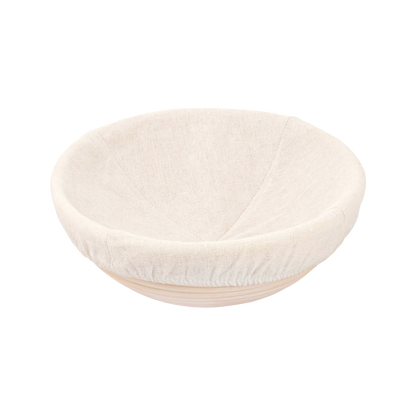 Mrs. Anderson's Baking Rattan Round Bread Proofing Basket with Liner, 9"