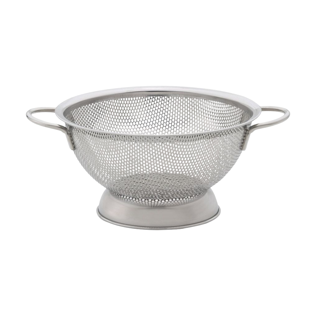 HIC Kitchen Stainless Steel Footed Perforated Colander, 3 qt