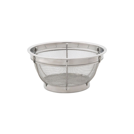 HIC Kitchen Stainless Steel Reinforced Mesh Colander with Footed Base, 8"