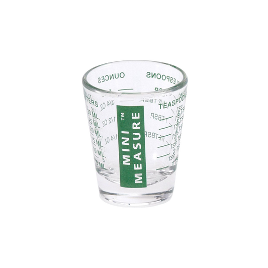 Kolder Mini Measure Glass with Green Markings, 1 oz