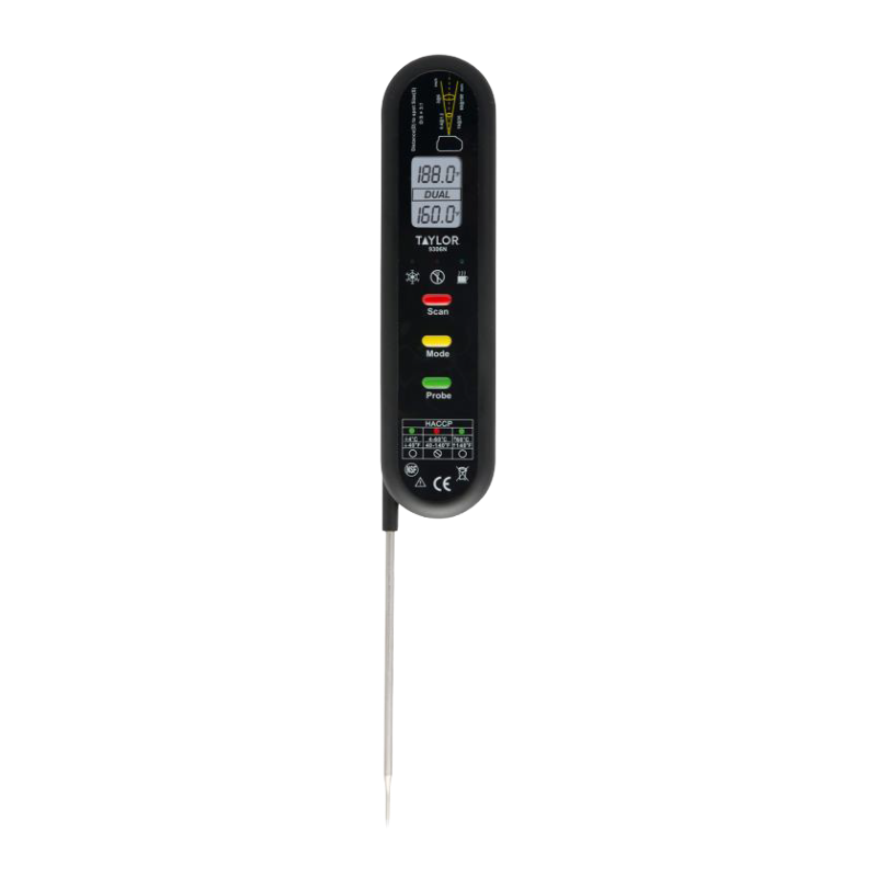 Taylor 9306N Dual Temp Infrared Thermometer with Fold-Out Thermocouple Probe