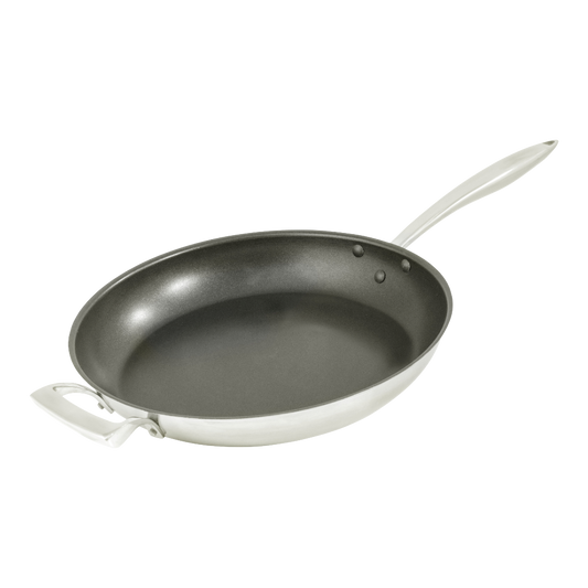 Browne 5724062 Thermalloy Deluxe Non-Stick Stainless Steel Fry Pan, 12.5"