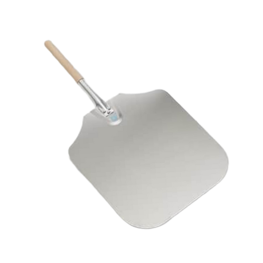 American Metalcraft 3016 16" x 18" Aluminum Pizza Peel with Wood Handle - 30"L