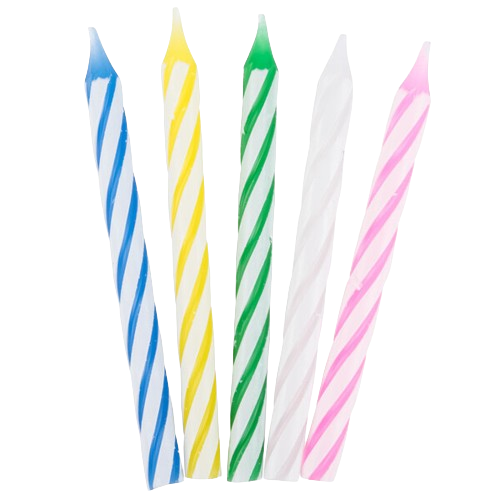 Sterno 2-1/8" Multi-Colored Birthday Candles - 12 Packs/Box