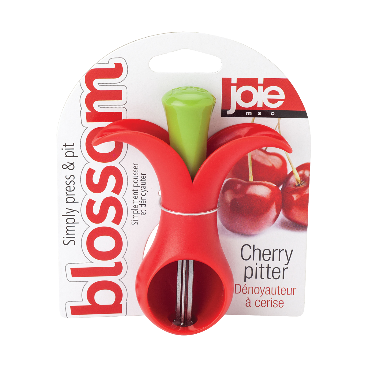 Joie ABS Plastic Blossom Cherry Pitter, 4"