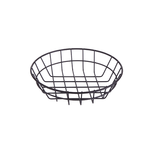 American Metalcraft WIB80 8" Round Wire Basket - Black