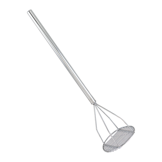 Browne 1726 Stainless Steel Round Potato Masher, 5" x 25"