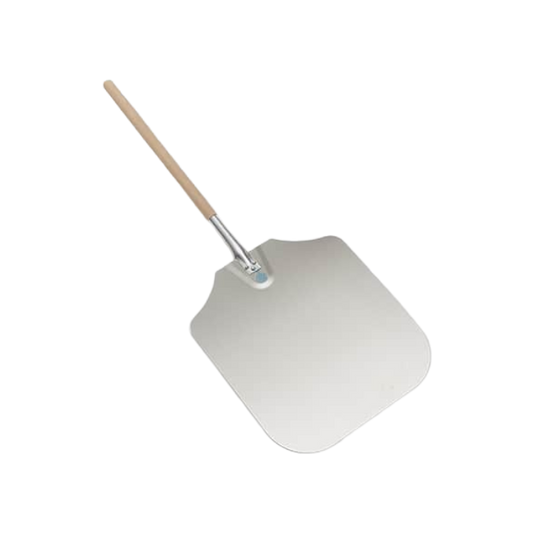 American Metalcraft 4016 16" x 18" Aluminum Pizza Peel with Wood Handle, 39.5"L