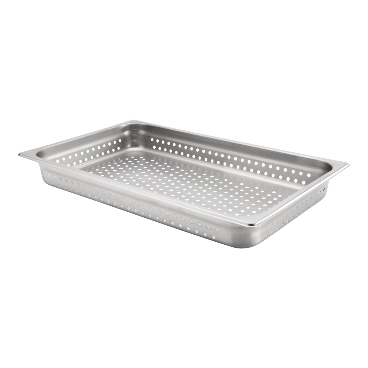 Browne 5781112 Stainless Steel Anti-Jam Perforated Full Size Steam Table Pan 6" Deep, 21.2 qt