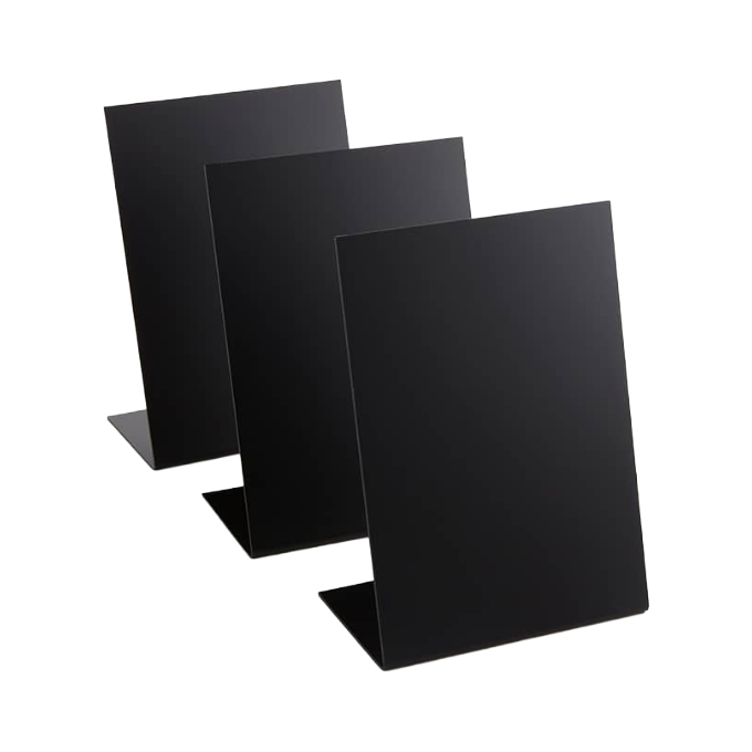 American Metalcraft TBABLA6 Tabletop Chalkboard, 4" x 6", 3/Pack