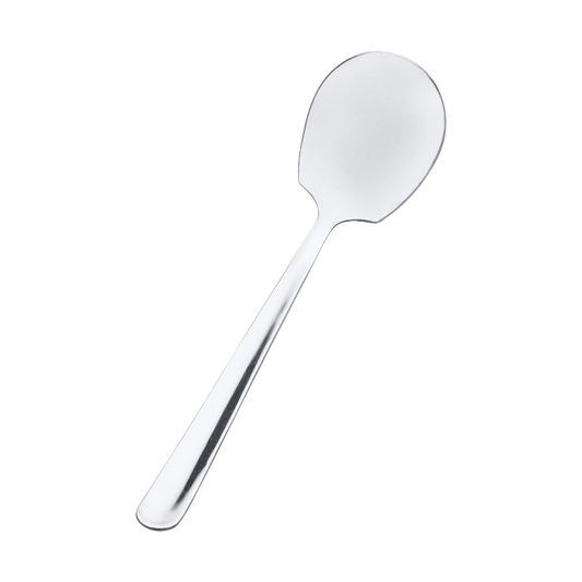 Browne 818 New Era Stainless Steel Solid Serving Spoon, 8"
