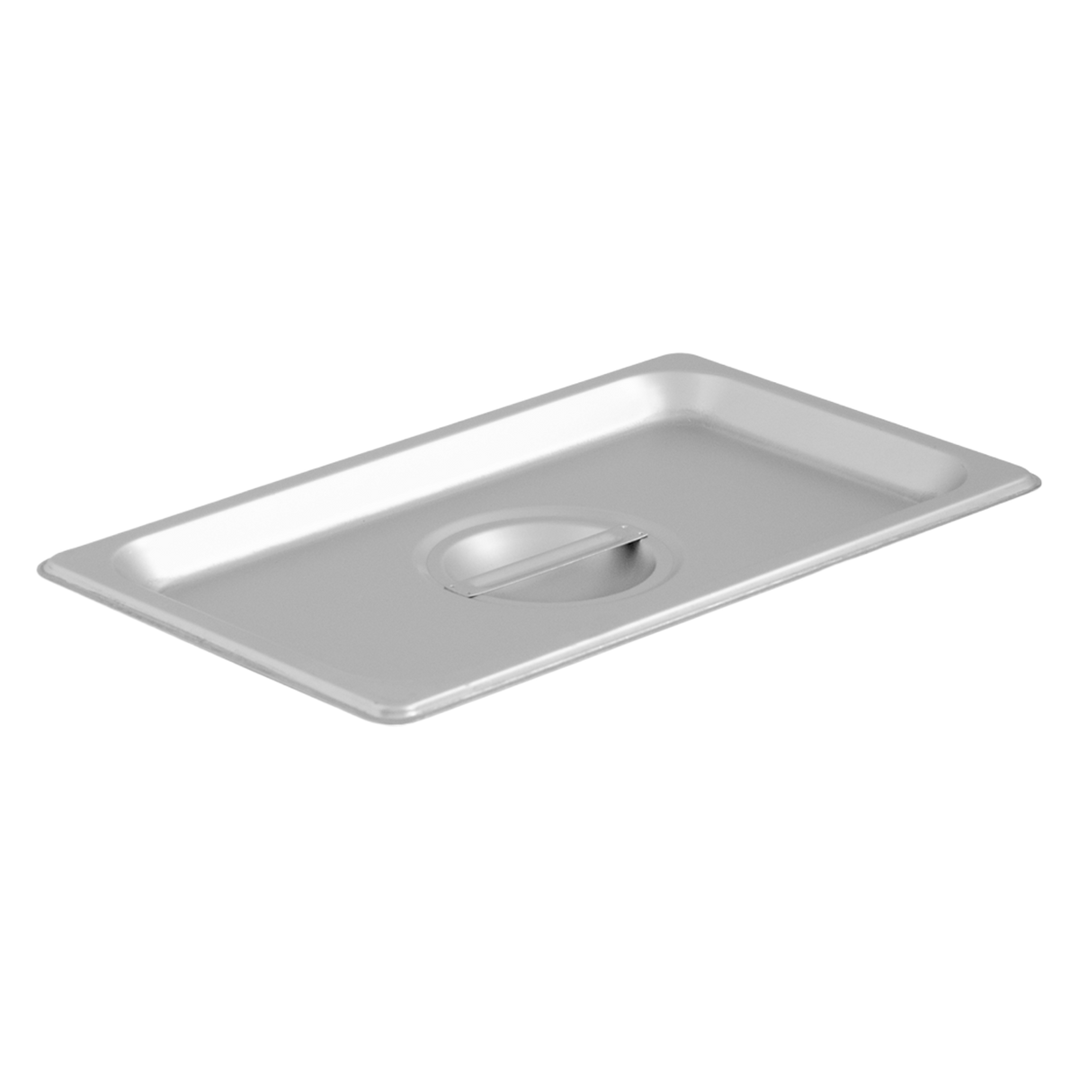 Browne 575558 Stainless Steel Solid Steam Table Pan Cover with Handle, 1/4 Size