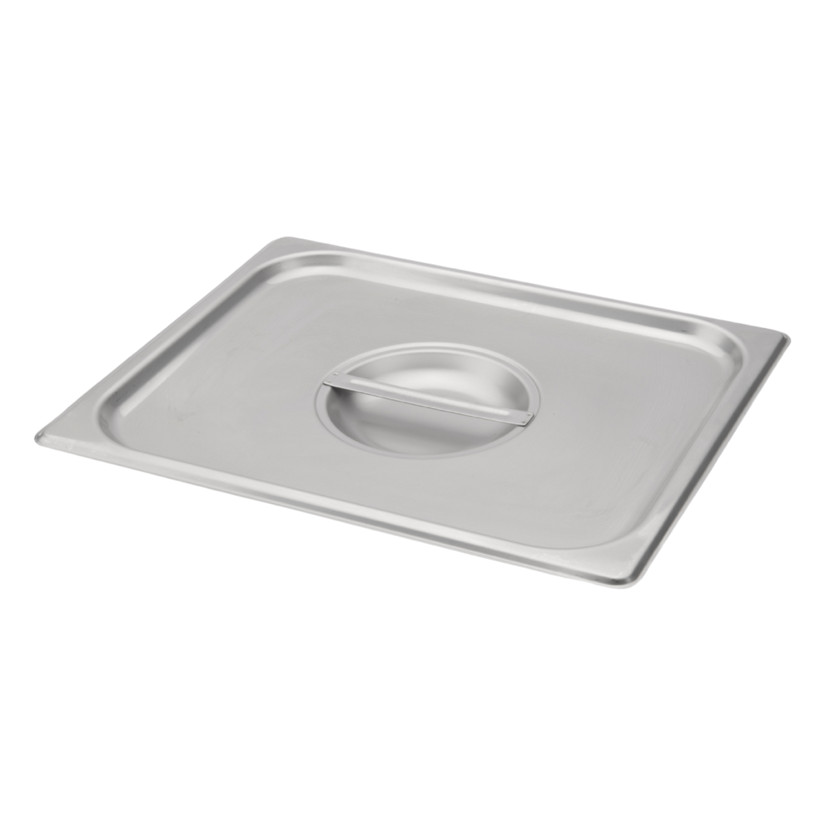 Browne 575538 Stainless Steel Solid Steam Table Pan Cover with Handle, 1/2 Size