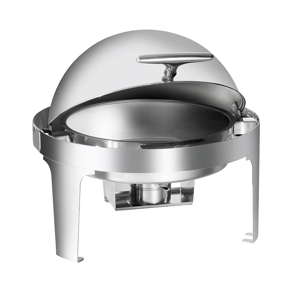 Browne 575138 Rondo Stainless Steel Round Roll Top Chafer, 7 qt