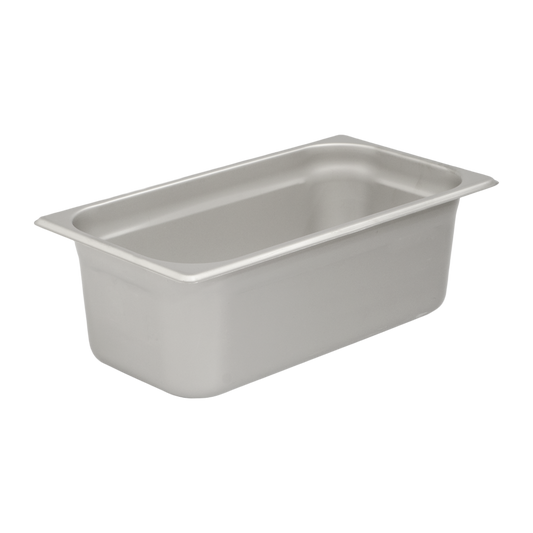 Browne 5781306 Stainless Steel Anti-Jam One-Third Size Steam Table Pan 6" Deep, 6.1 qt