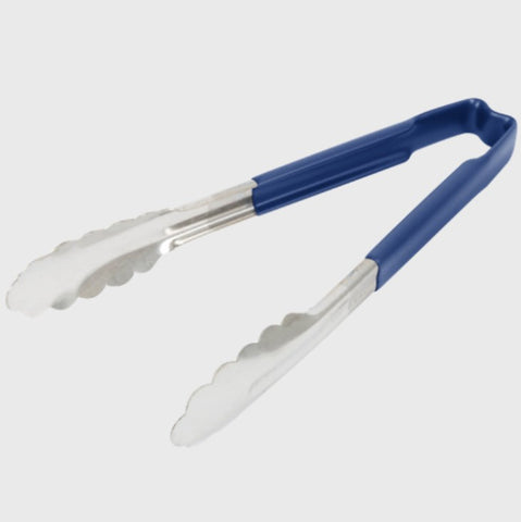 Vollrath Utility Tong Stainless Steel Blue Handle 9.5"