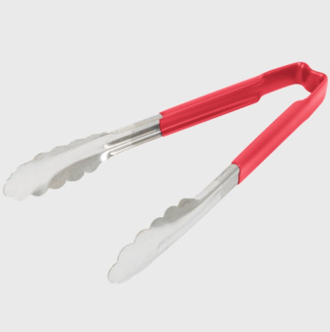 Vollrath Utility Tong Stainless Steel Red Handle 9.5"