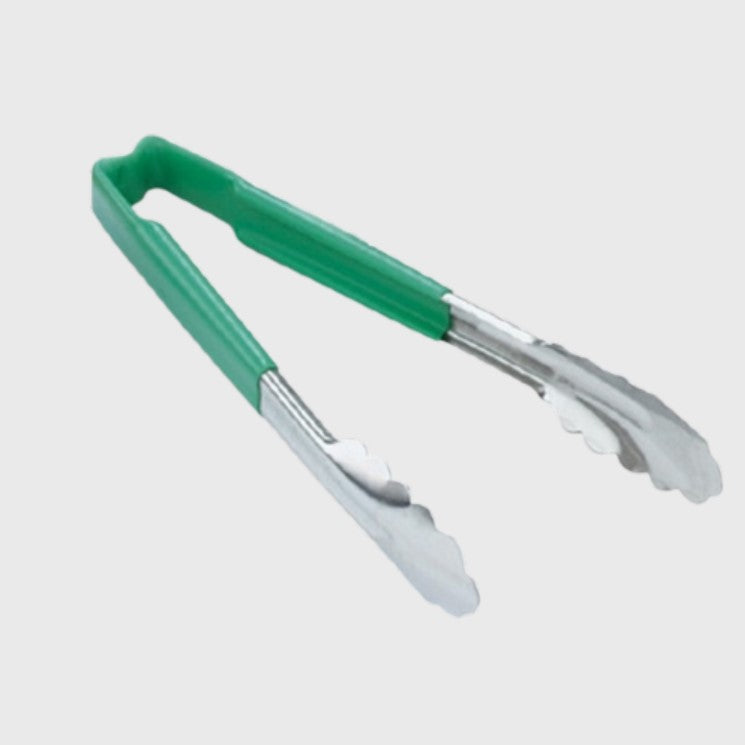 Vollrath Utility Tong Stainless Steel Green Handle 12"