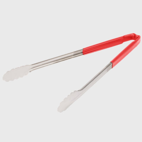 Vollrath Utility Tong Stainless Steel Red Handle 16"