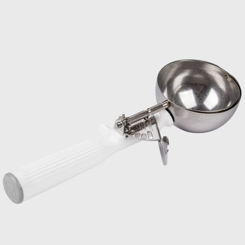 Vollrath Disher 5-1/3 oz. Size 6 White Handle