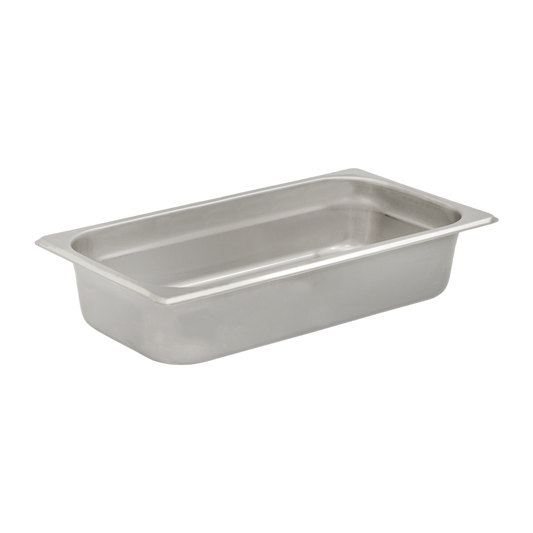 Browne 5781302 Stainless Steel Anti-Jam One-Third Size Steam Table Pan 2.5" Deep, 2.6 qt