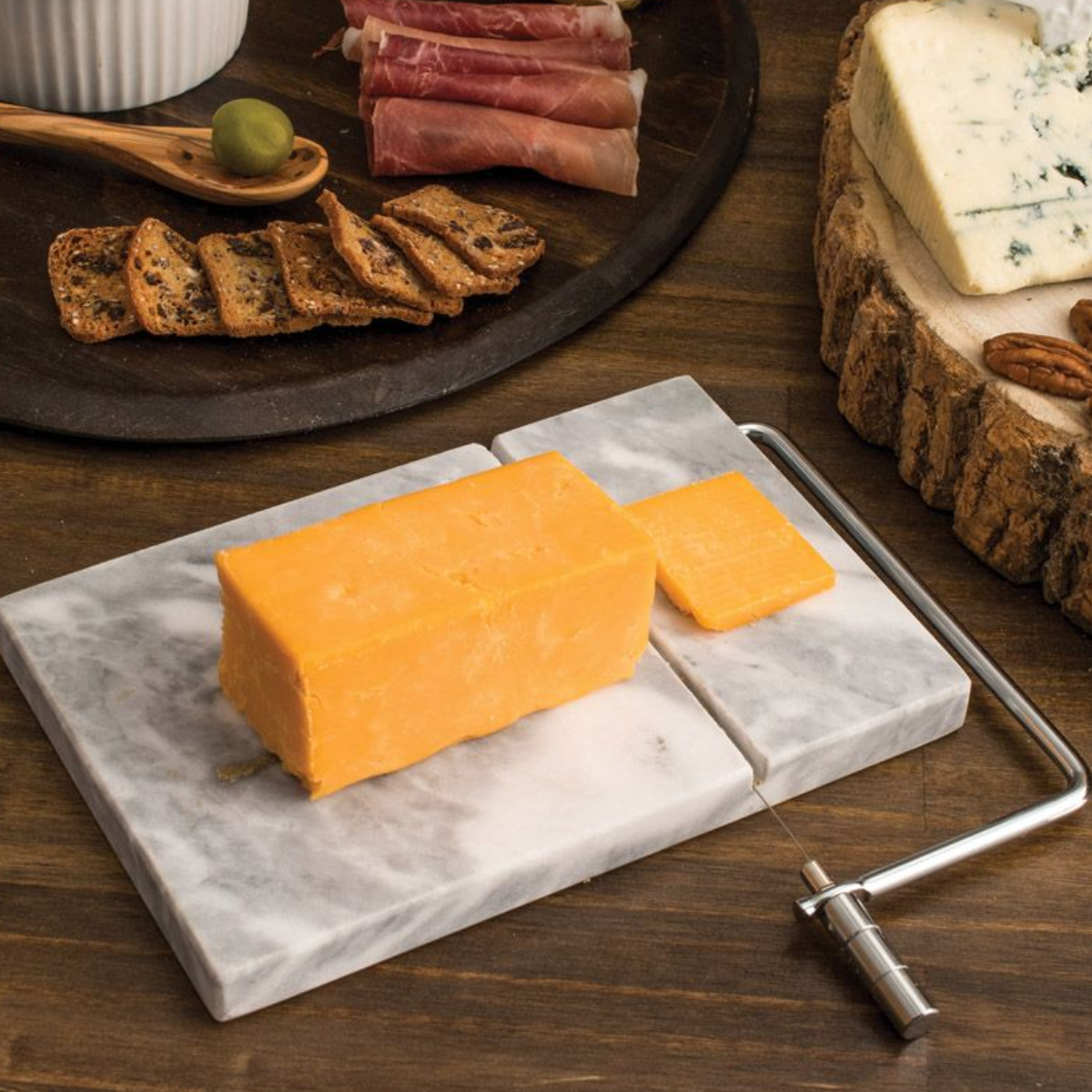 Maison du Fromage Marble Cheese Slicer with 2 Replacement Wires, 7.5" x 5"