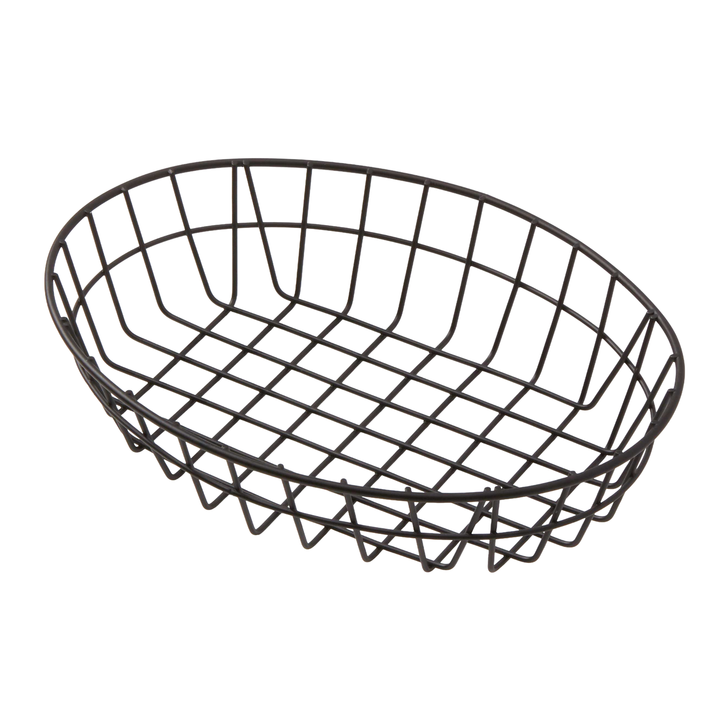 American Metalcraft GOVB811 11" x 8" Oblong Wire Grid Basket - Black