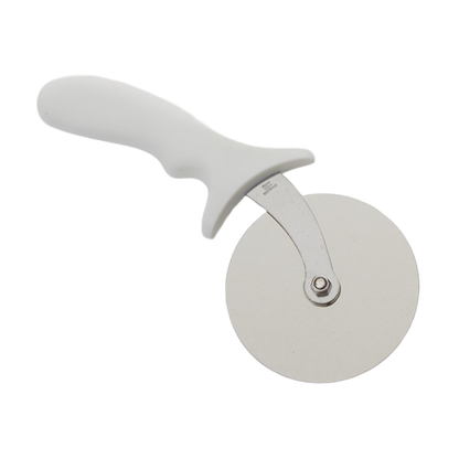 American Metalcraft PIZW1 4" Stainless Steel Pizza Cutter with Plastic Handle - White