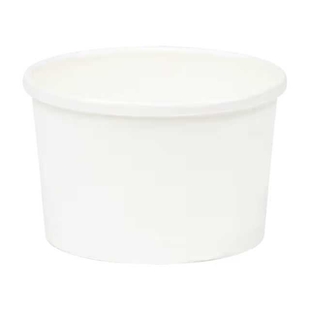 Inno-Pak Plain White 8/10 oz. Soup Paper Food Container Cup 192731847 - 500/Case