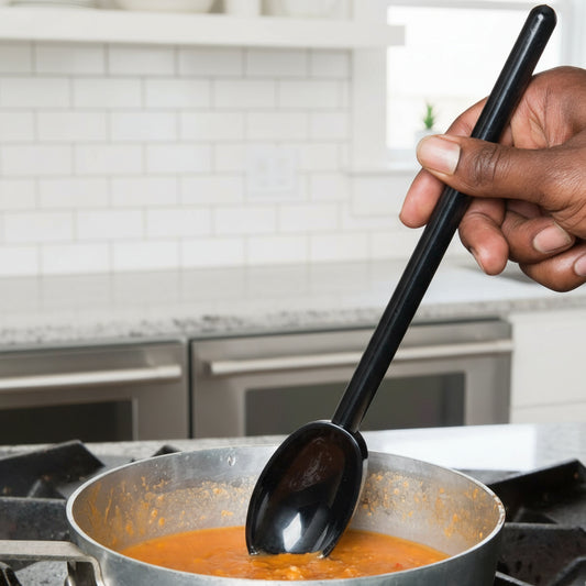 Mercer Culinary Hell's Tools Black Mixing Spoon 11.8" M33182BK