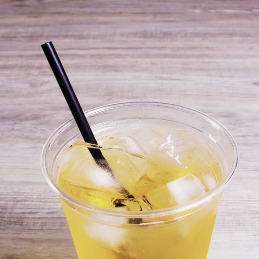 Black Jumbo Unwrapped Straw 7-3/4" - 500/Box