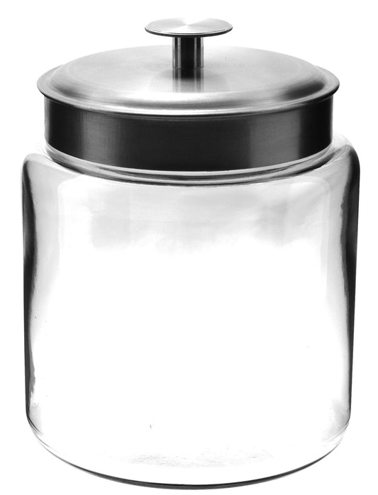 Anchor Hocking Montana Jar with Silver Cover 96 oz. (2800 ml.) 95541AHG17