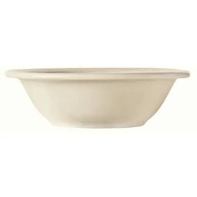 Yanco Cream White Round Rolled Edge Stoneware Grapefruit Bowl 12-1/2 oz. RE-10 - 36/Case