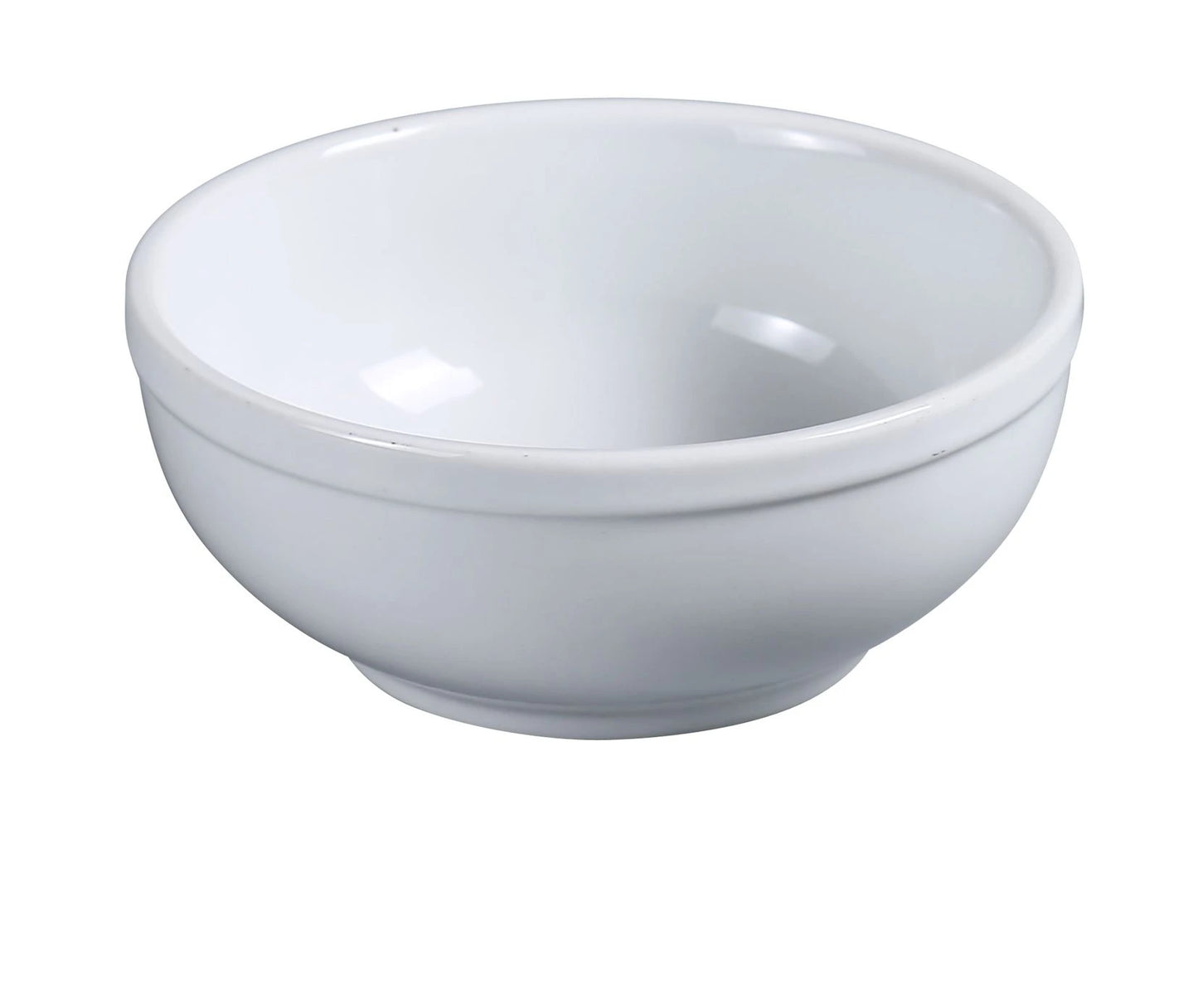 Yanco Ultima Bright White Round Rolled Edge Stoneware Oatmeal Bowl 10 oz. AC-24
