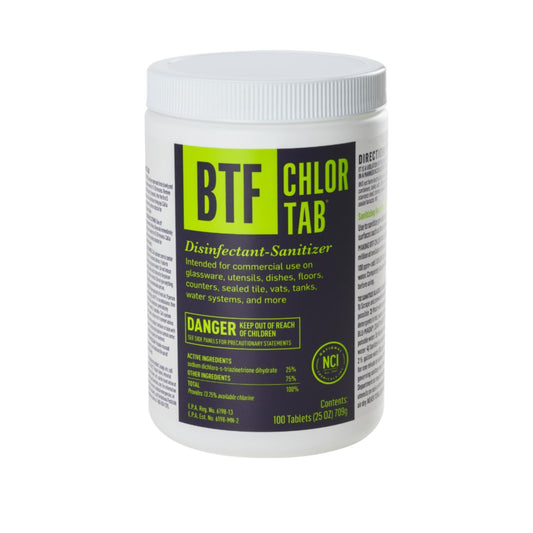 BTF Chlor-Tab Bar Glass Sanitizer Tablet 100 Count