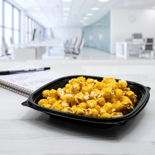 Solo Plastic Square Bowl 24 oz. Black 7" 972016-AP04 - 300/Case