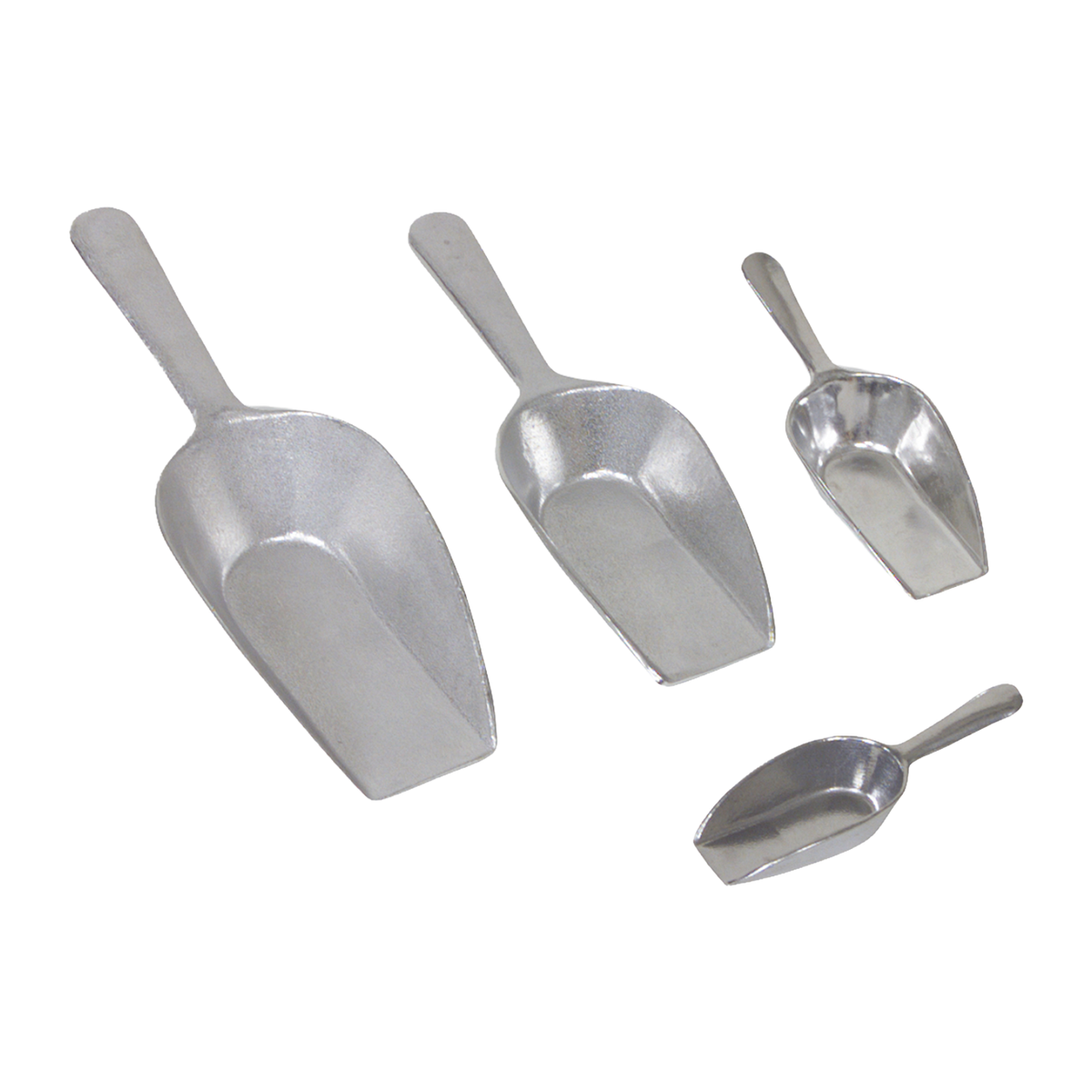 Browne 574252 Cast Aluminum Flat Bottom Scoop, 4 oz