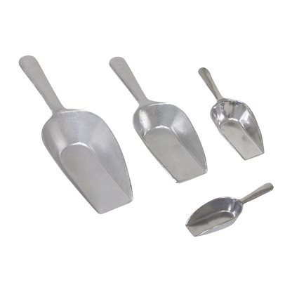 Browne 574252 Cast Aluminum Flat Bottom Scoop, 4 oz