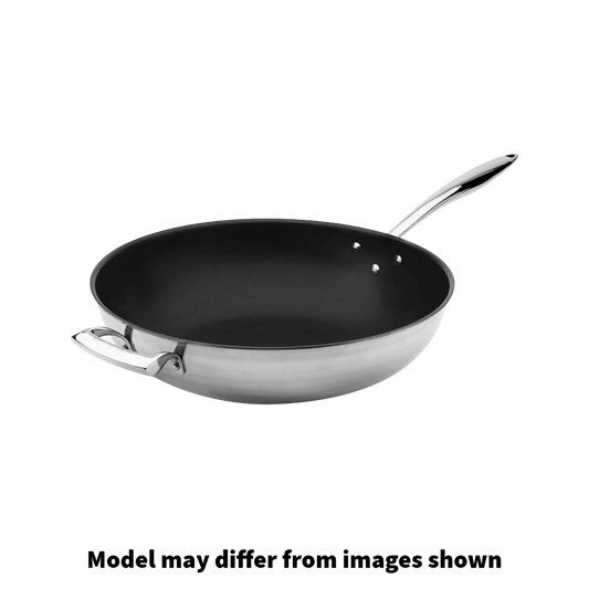 Browne 5724104 Thermalloy Tri-Ply Stainless Steel Non-Stick Wok 14" Dia., 9 qt